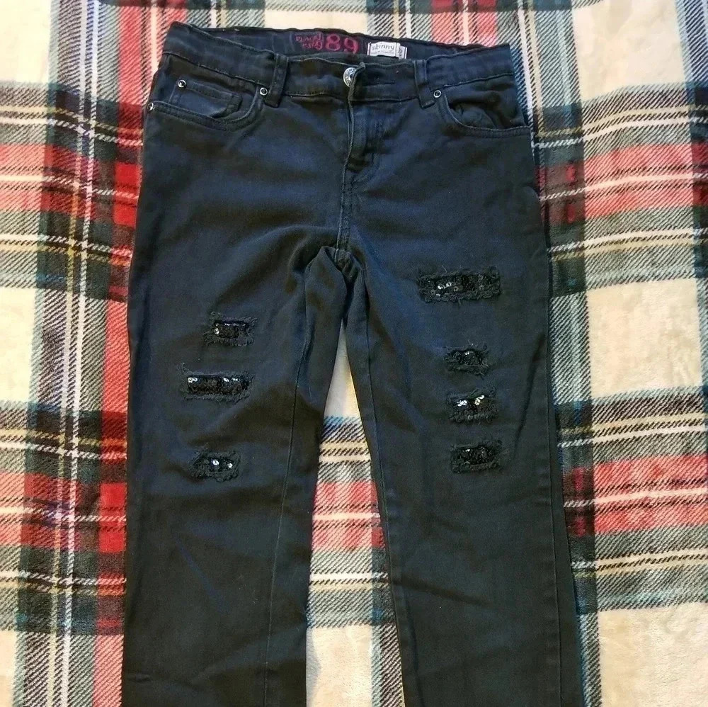 Girls 12 Childrens Place black skinny jeans